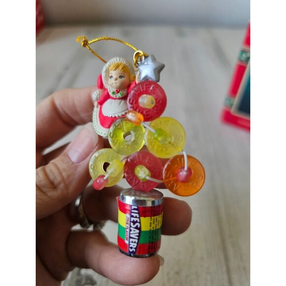 Enesco Lifesavers starring role Xmas candy ornament vintage Xmas tree 1995 13705 - Picture 3 of 9